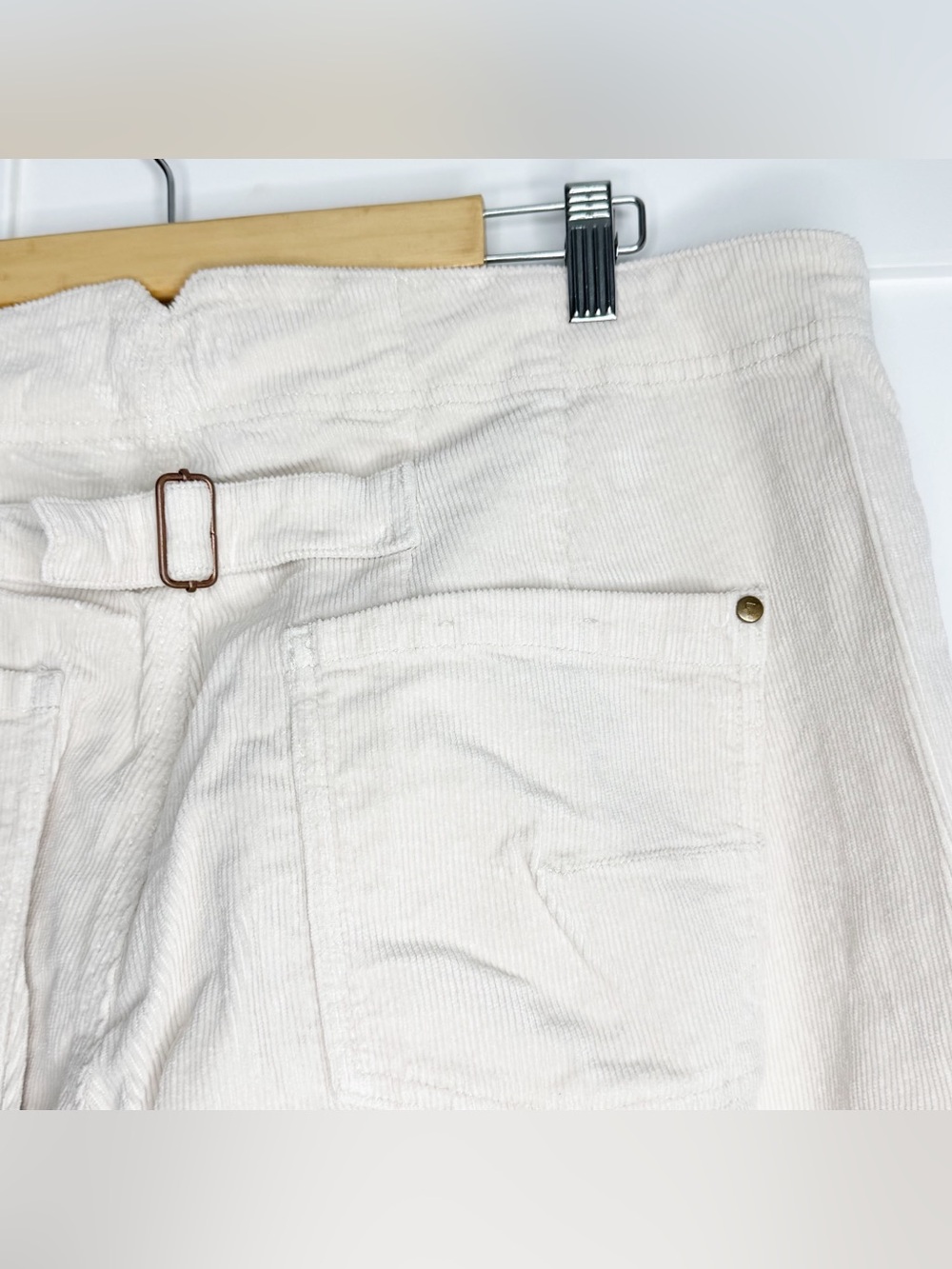 Pilcro The Kit High-Rise Wide-Leg Utility Trousers 20 cream corduroy clean girl - Picture 8 of 16